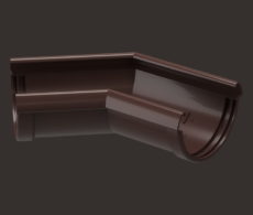Угловой элемент водостока 135° для кровли Docke – серия Lux цвет Шоколад/Гр