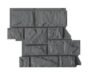 Темно-серая пластиковая фасадная панель